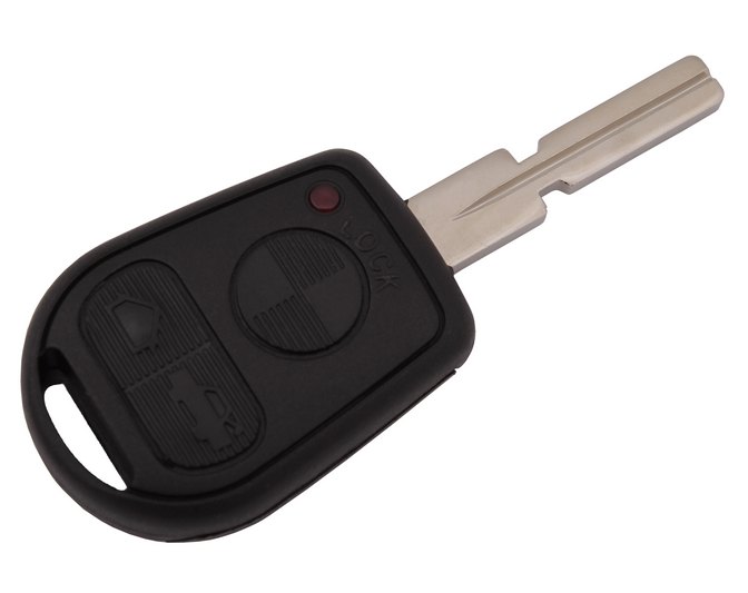 Ключ зажигания 3 кнопки для BMW, чип PCF7935 (ID44), 315/433.92Mhz, лезвие HU58 - Купить с доставкой в магазине полезной электроники Web55.ru