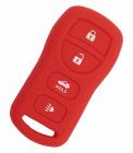 Чехол для пульта ДУ Nissan, 4 кнопки (Красный)