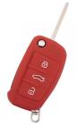 Чехол для выкидного ключа Audi, 3 кнопки (Красный)