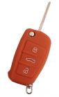Чехол для выкидного ключа Audi, 3 кнопки (Оранжевый)