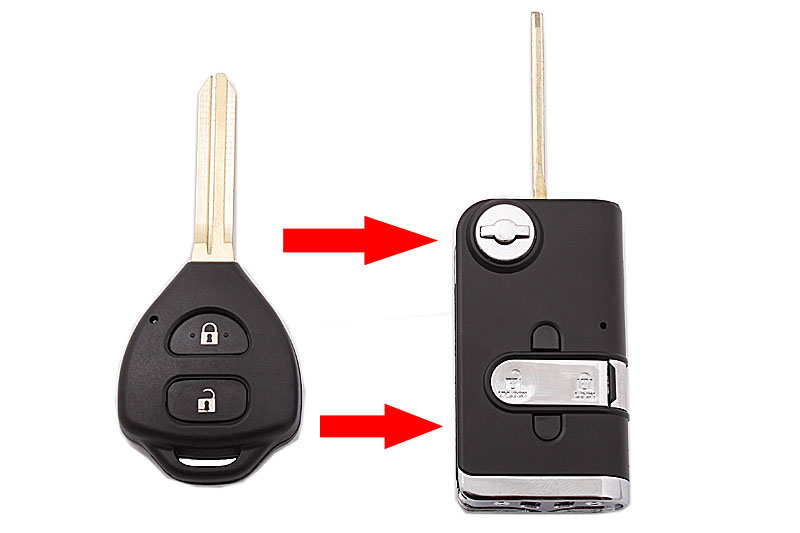 Корпус для изготовления выкидного ключа TOYOTA, 2-4 кнопки, лезвие TOY43 - Купить с доставкой в магазине полезной электроники Web55.ru