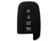 Чехол для смарт ключа Hyundai/KIA, 4 кнопки (Чёрный)