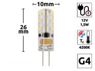 LED Лампа светодиодная ECO-G4-1,5W-24SMD 12V, 4200K