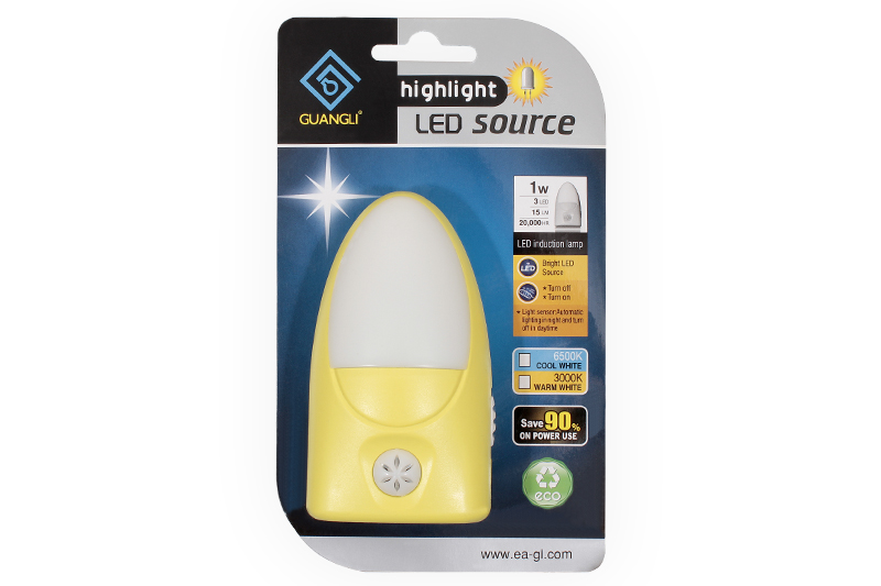 Светильник светодиодный А74 (LED ночник жёлтый) - Купить с доставкой в магазине полезной электроники Web55.ru