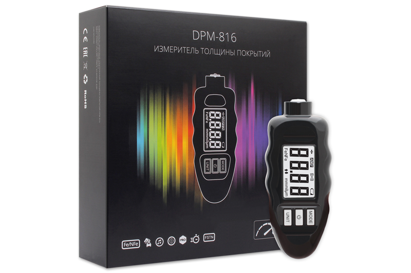 Толщиномер покрытий CARSYS DPM-816 COMBO (Полный комплект, Черный) пр-во Россия - Купить с доставкой в магазине полезной электроники Web55.ru
